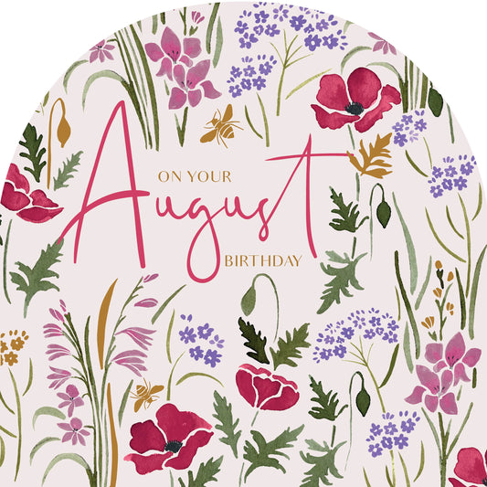 Birthday Blooms Card - August