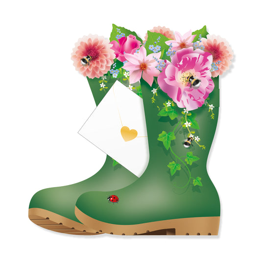 Special Delivery Card - Floral Boots
