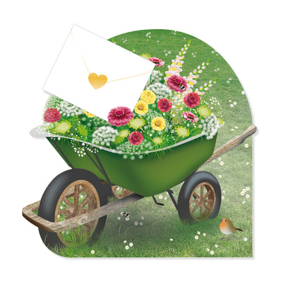 Floral Wheelbarrow Special Delivery Card