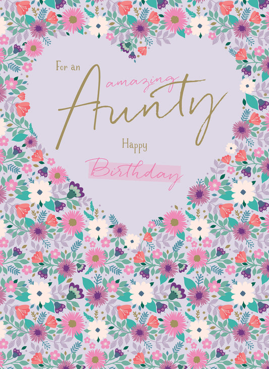 Family Circle Card - Aunt - Floral