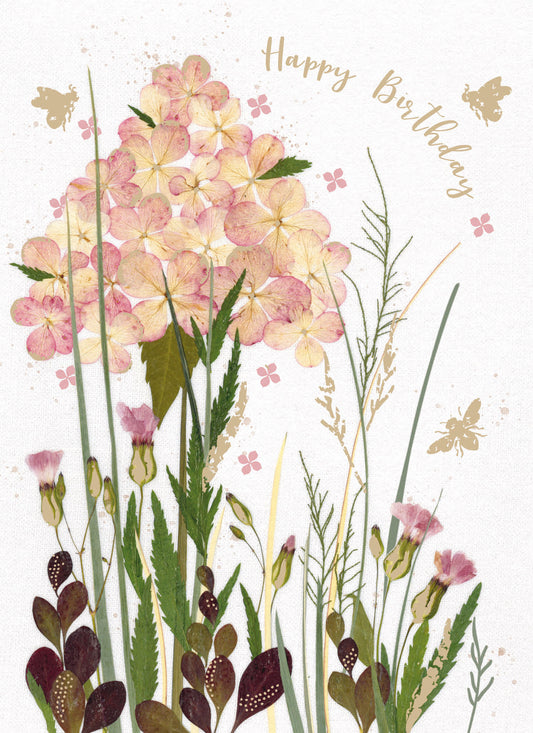 Flower Press Card - Hydrangea