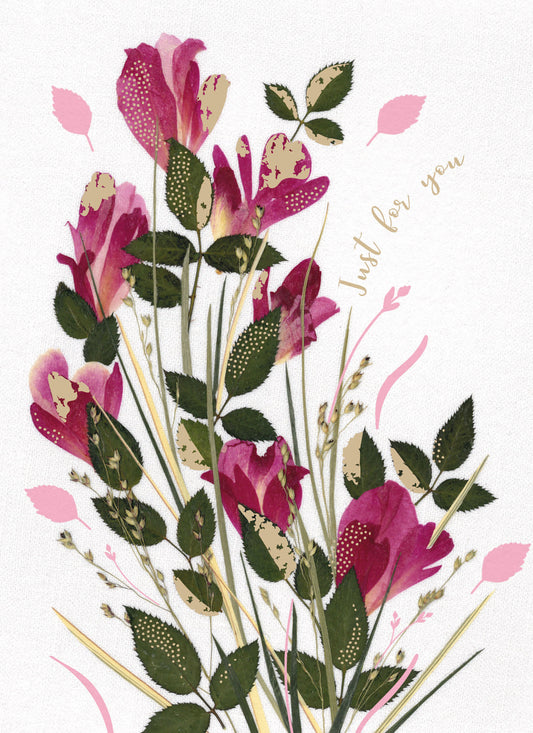 Flower Press Card - Petals & Grasses