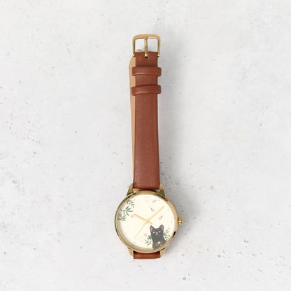 Cute Cat Watch – Cartoon Kitten Design Wristwatch with Adjustable Strap