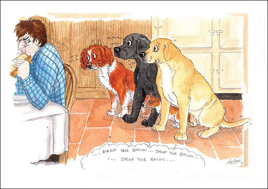 Alison's Animals Card - Drop the bacon