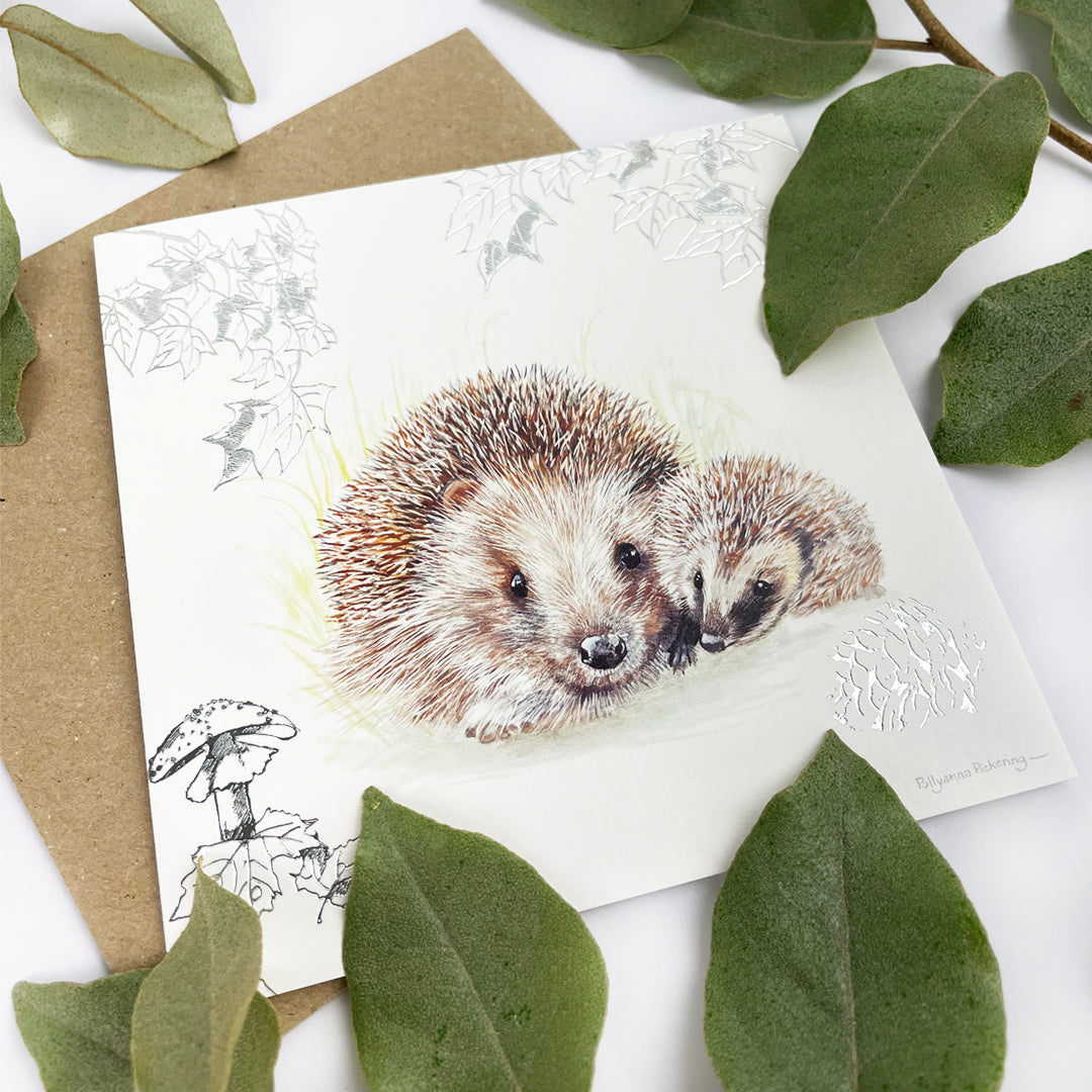 Pollyanna Pickering Countryside Collection Card - Hedgehog Pair