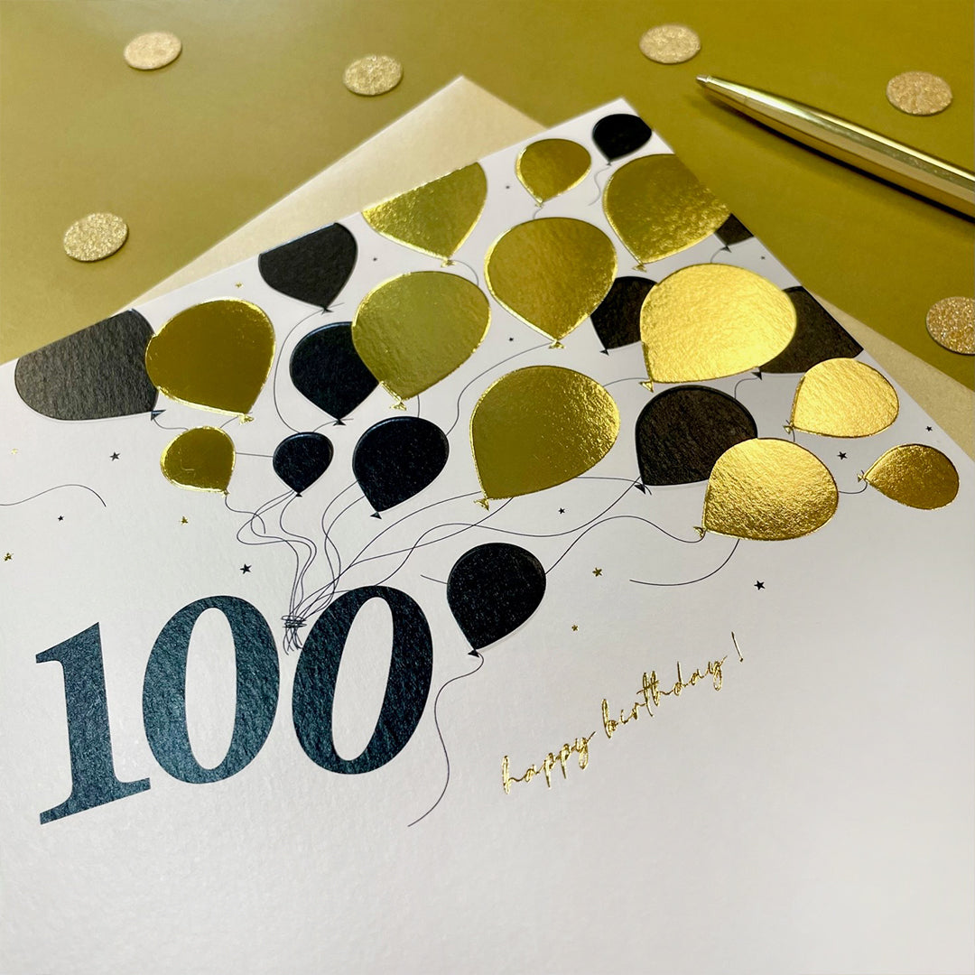 Age to Celebrate - 100 - Gold Balloons