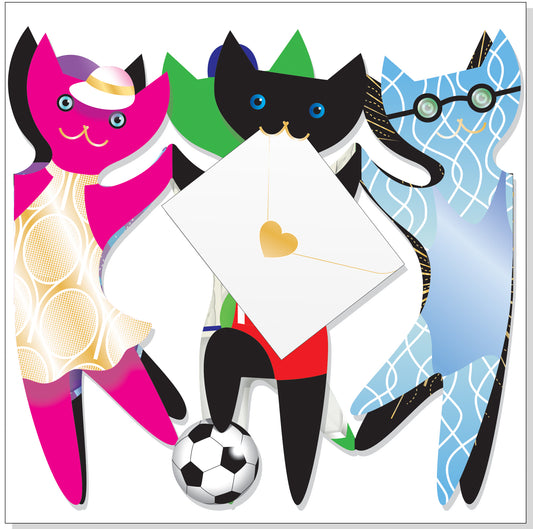 Special Delivery Card Collection - Cat - Sporty Cats