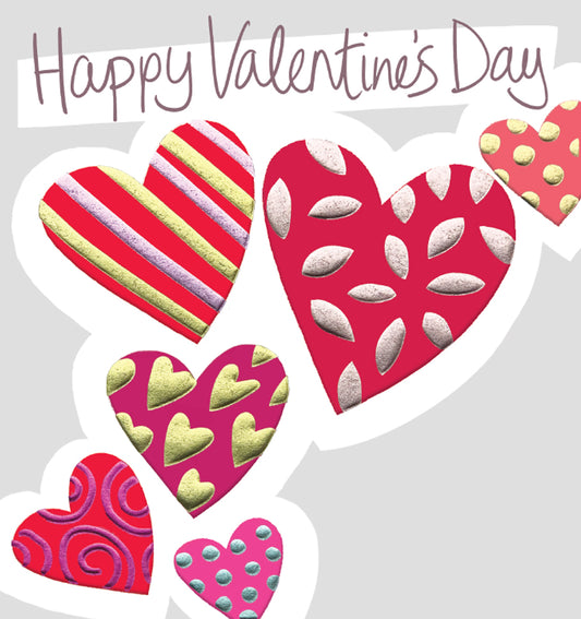 Valentine's Day Card - Tumbling Hearts