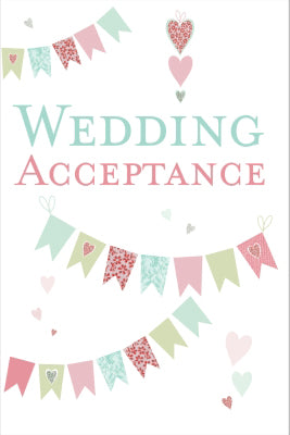 Wedding Acceptance Card - Bunting