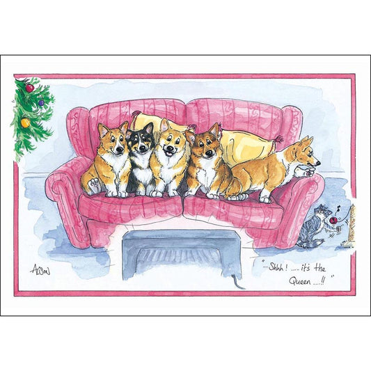 Alisons Animals Christmas Card (Single) - The Queen's Speech (Splimple)