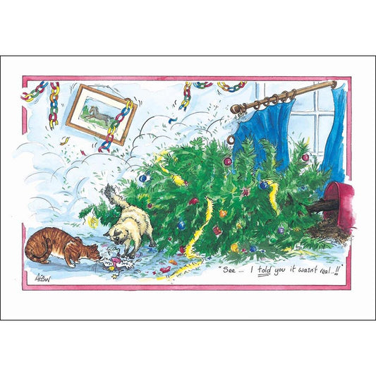 Alisons Animals Christmas Card (Single) - Fallen angel (Splimple)
