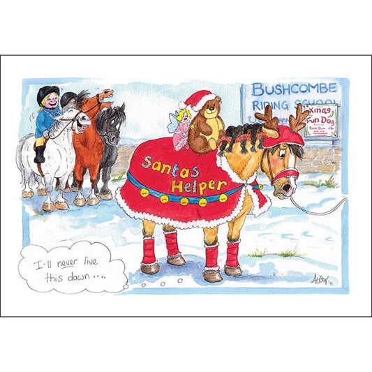 Alisons Animals Christmas Card (Single) - I'll never live this down (Splimple)