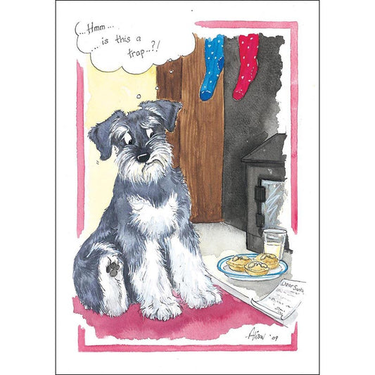 Alisons Animals Christmas Card (Single) - Is this a trap? (Splimple)