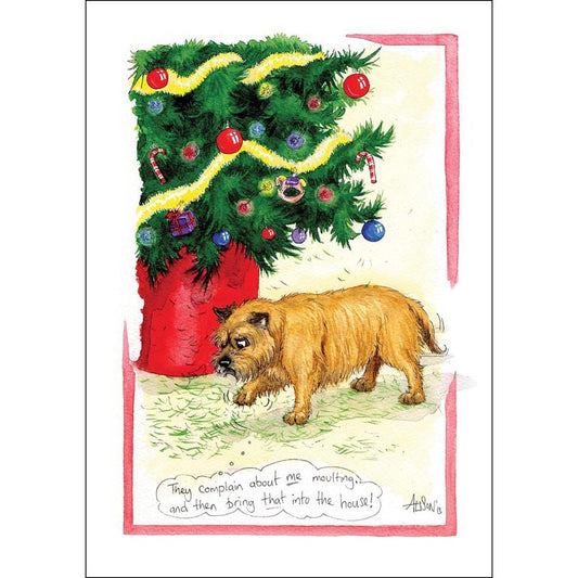 Alisons Animals Christmas Card (Single) - They complain about ME moulting (Splimple)