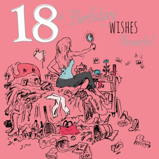 Young At Heart Card - 18 Female - Birthday Beautiful