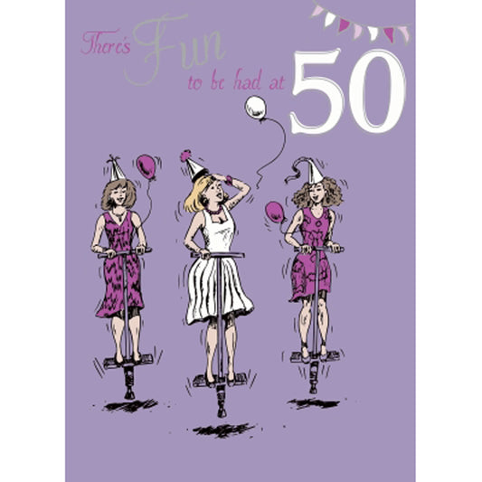 Young At Heart Card - 50 Female - Pogo Fun