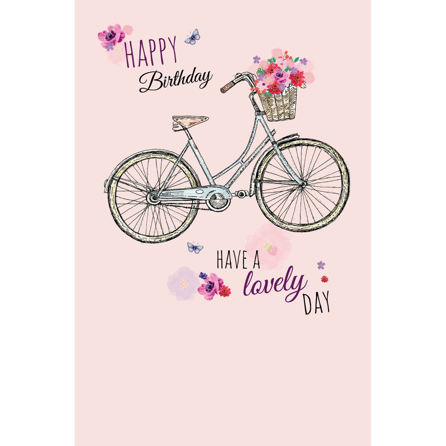 Dinkies Mini Card - Floral Bike