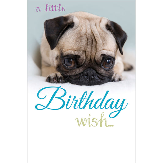 Dinkies Mini Card - Cute Pug Puppy