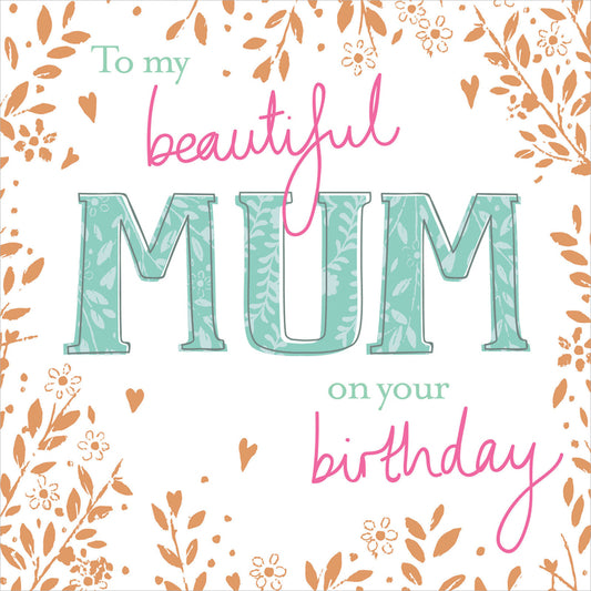 Family Circle Card - Birthday Text (Mum)