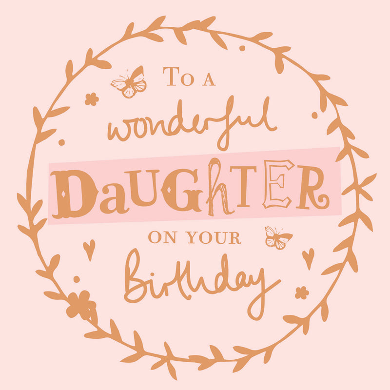 Family Circle Card - Birthday Text (Daughter)