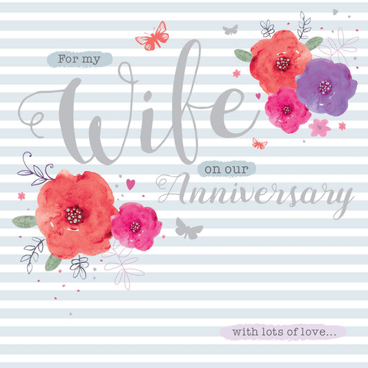 Anniversary Card - Floral (Wife)
