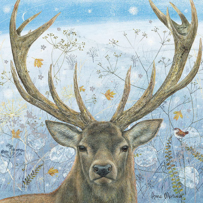 Enchanted Wildlife Card - Winter Stag