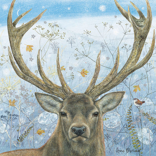 Enchanted Wildlife Card - Winter Stag