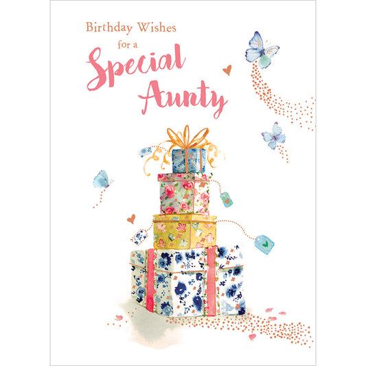 Family Circle Card - Pile Of Presents (Aunty)
