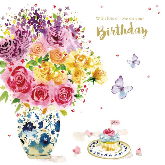 Birthday Treats Card Collection - Flower Vase