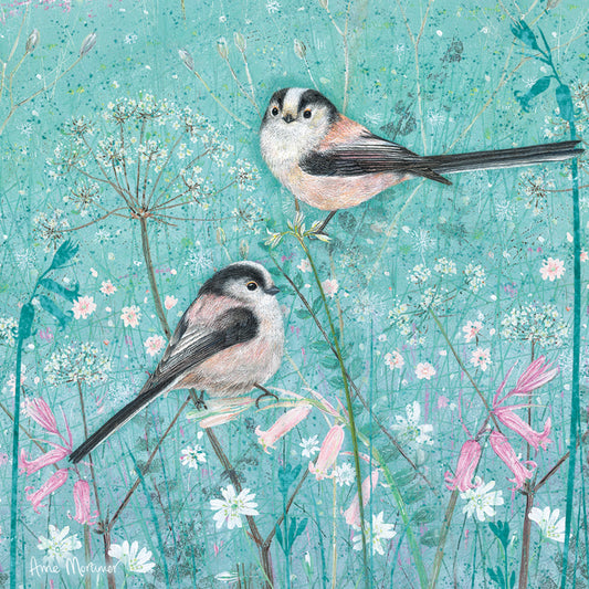 Enchanted Wildlife Card - Coal Tits