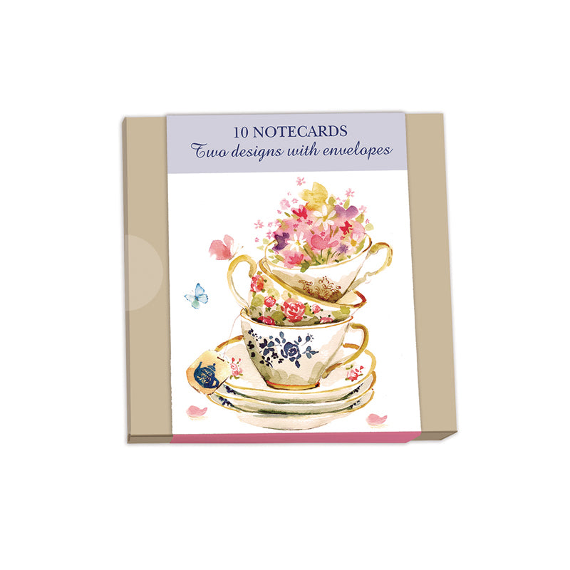 Notecard Pack (10 Cards) - Teacups & Herbs