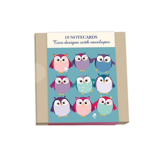 Notecard Pack (10 Cards) - Owls