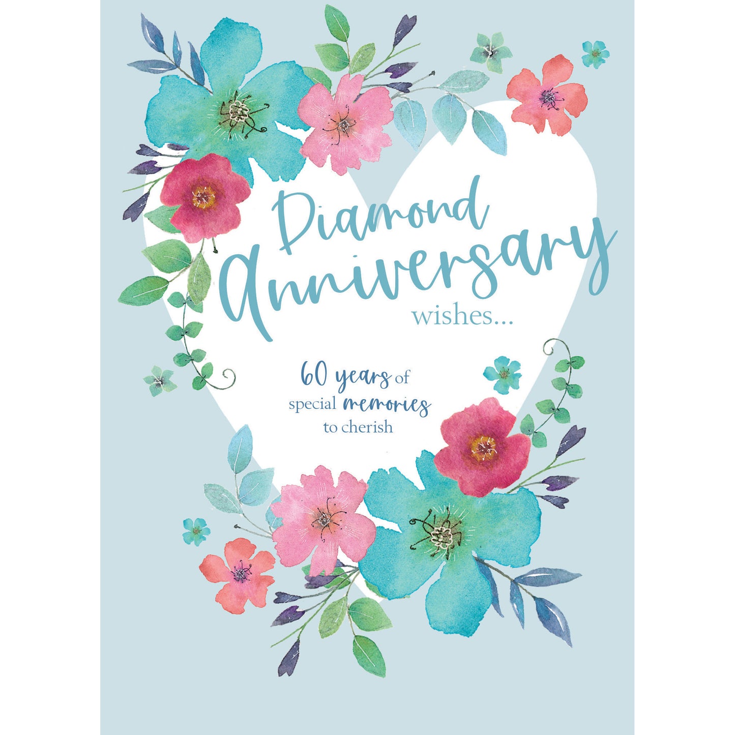 Anniversary Card - Floral Heart (Diamond)