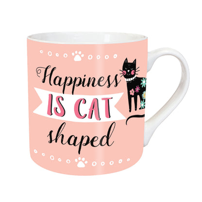 Tarka Mugs - Happiness Is Cat Shaped