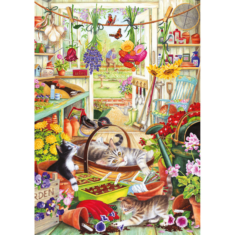 500 XL Piece Jigsaw - Allotment Kittens