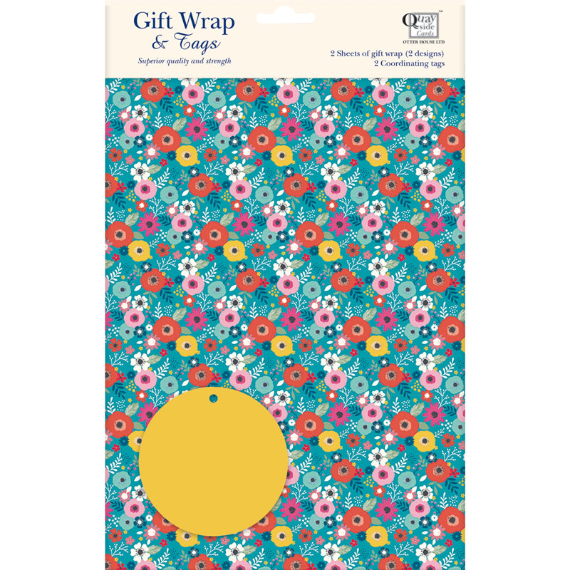 Gift Wrap & Tags - Bohemia (2 Sheets & 2 Tags)