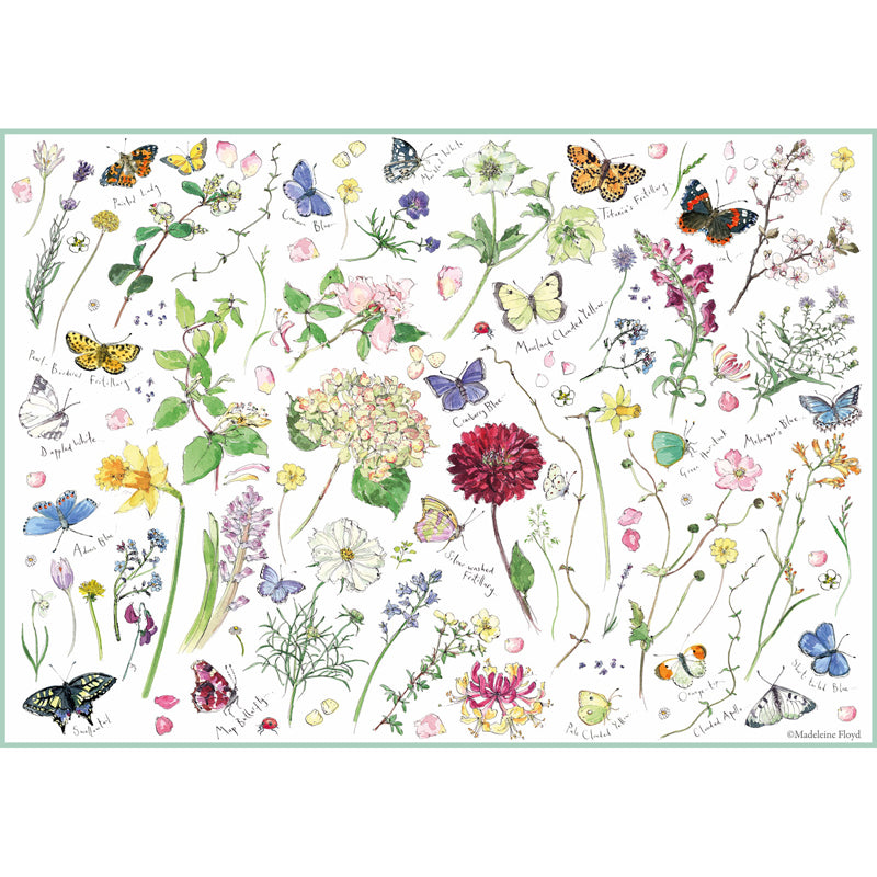 Madeleine Floyd Flowers & Butterflies - 1000 Piece Jigsaw Puzzle