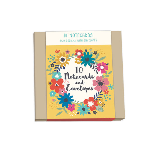 Bohemia Stationery - (10 Cards) Square Notecard Pack