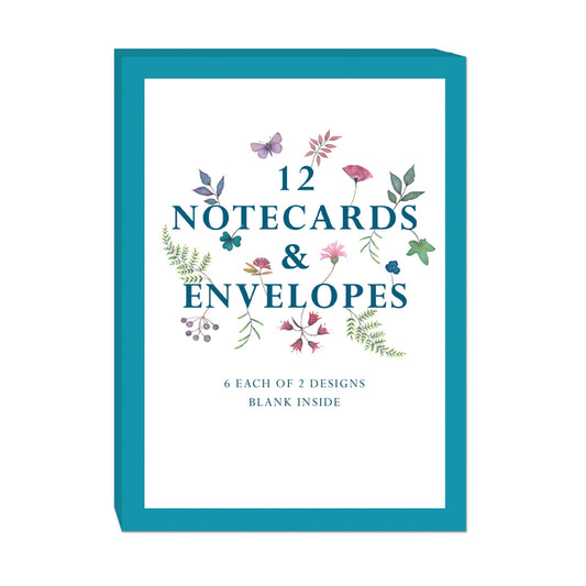 Vintage Garden Stationery - (12 Cards) A6 Notecard Pack