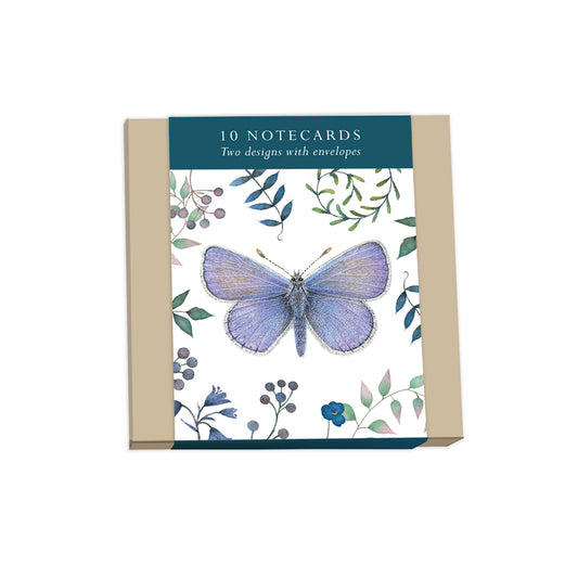 Vintage Garden Stationery - Square Notecard Pack - Butterflies