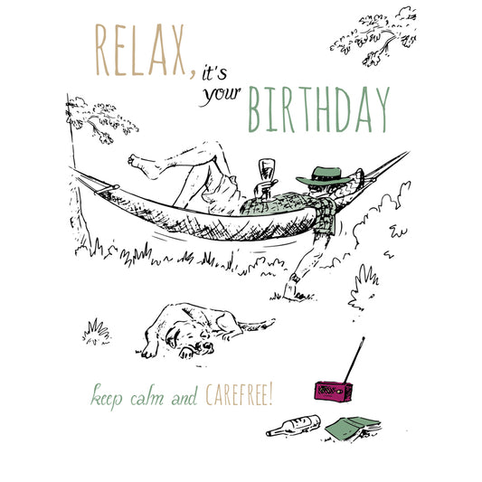 Young At Heart Card - Relaxing Birthday