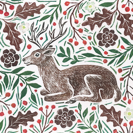 Charity Christmas Card Pack - Stag & Holly