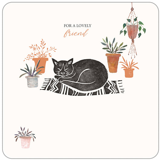 Brush & Ink Card Collection - Cat On A Mat