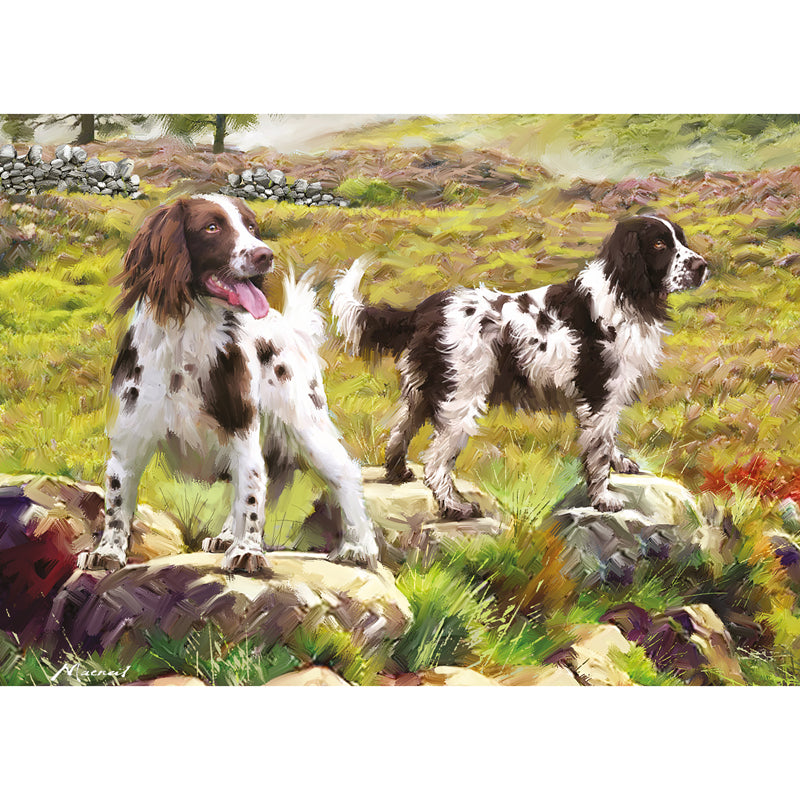 Spaniels On Moor - 1000 Piece Jigsaw Puzzle