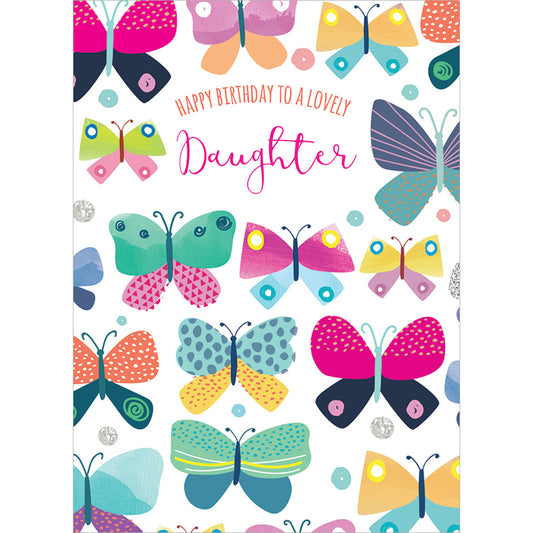 Family Circle Card - Butterflies (Daughter)