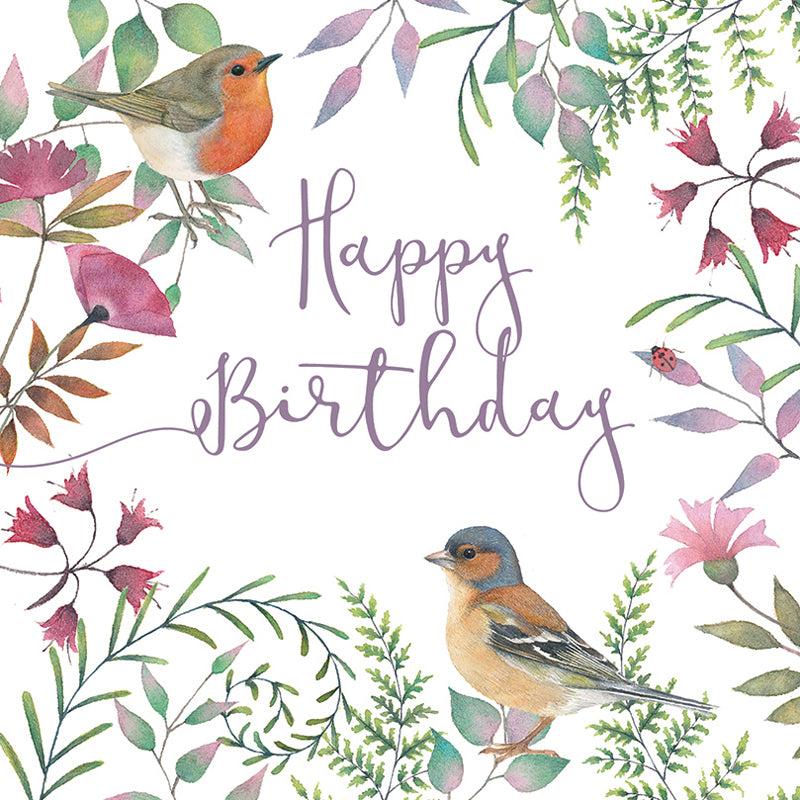 Vintage Garden Card - Robin & Chaffinch – Otter House