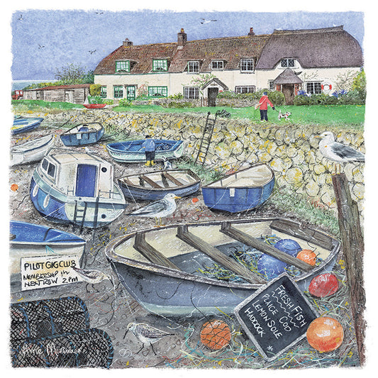 Seaside Charm Card - Harbour Cottages