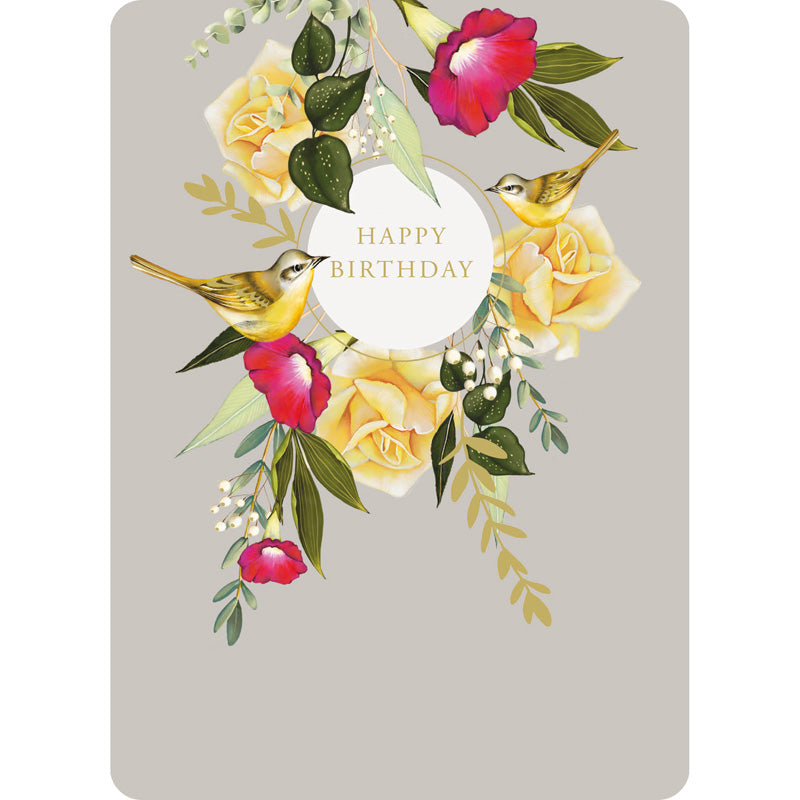 Botanical Blooms Card Collection - Yellow Bird