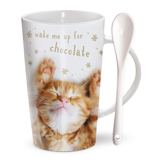 Chocolatte Mugs - Cat Wake Me Up