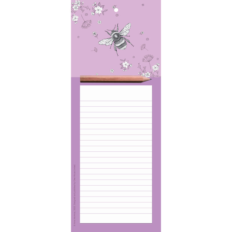 Magnetic Memo Pad - Bee Floral